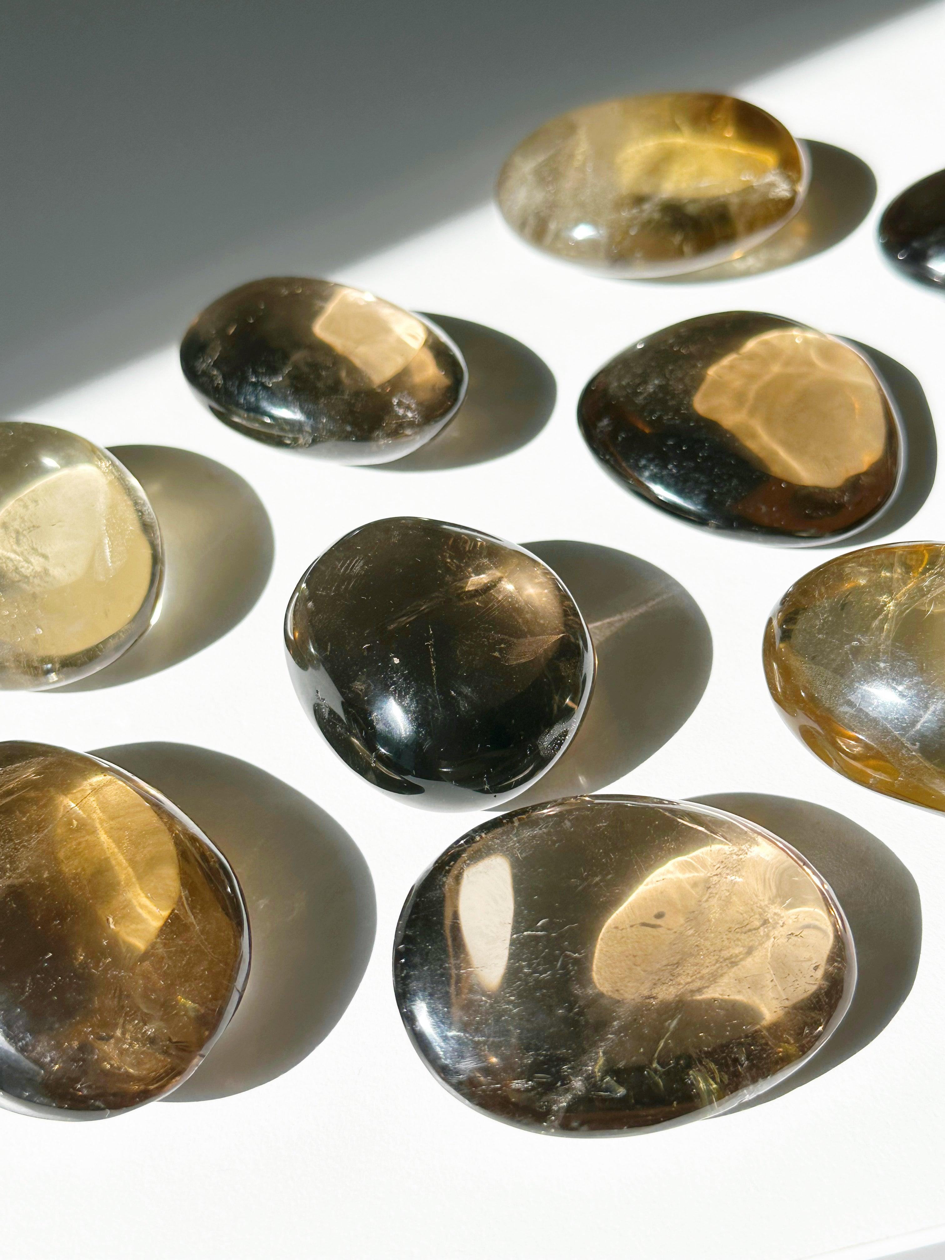 SMOKY QUARTZ PALM STONE - 33 bday, 444 sale, Black Friday sale, crystals for beginners, end of year sale, holiday sale, palm, palm stone, palmstone, smoky quartz - The Mineral Maven