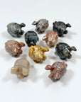 SOAPSTONE CRITTERS (SMALL) - alligator, bear, bird, camel, cat, cobra, coyote, critter, crystal critter, dog, elephant, frog, frog on leaf, hog, horned lizard, horny toad, horse, iguana, lion, new critter drop, pelican, pig, roadrunner, snail, snake, soapstone, tortoise, turtle - The Mineral Maven