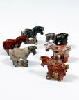SOAPSTONE CRITTERS (SMALL) - alligator, bear, bird, camel, cat, cobra, coyote, critter, crystal critter, dog, elephant, frog, frog on leaf, hog, horned lizard, horny toad, horse, iguana, lion, new critter drop, pelican, pig, roadrunner, snail, snake, soapstone, tortoise, turtle - The Mineral Maven