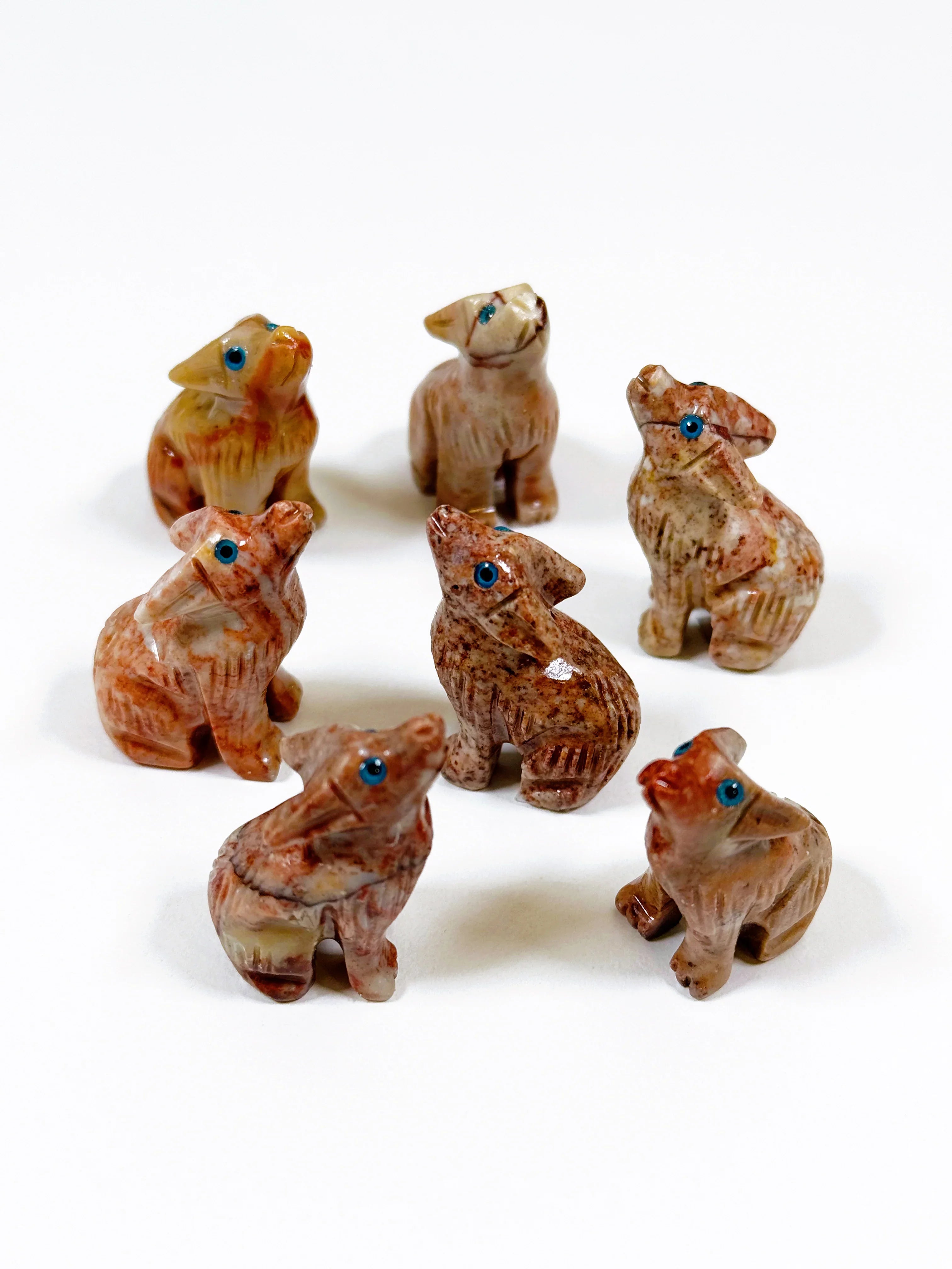 SOAPSTONE CRITTERS (SMALL) - alligator, bear, bird, camel, cat, cobra, coyote, critter, crystal critter, dog, elephant, frog, frog on leaf, hog, horned lizard, horny toad, horse, iguana, lion, new critter drop, pelican, pig, roadrunner, snail, snake, soapstone, tortoise, turtle - The Mineral Maven