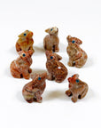 SOAPSTONE CRITTERS (SMALL) - alligator, bear, bird, camel, cat, cobra, coyote, critter, crystal critter, dog, elephant, frog, frog on leaf, hog, horned lizard, horny toad, horse, iguana, lion, new critter drop, pelican, pig, roadrunner, snail, snake, soapstone, tortoise, turtle - The Mineral Maven