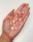 STAR ROSE QUARTZ MINI SPHERE - 33 bday, Black Friday sale, crystals for beginners, emotional support, end of year sale, fertility, flash sale, grief gift bundle, holiday sale, love gift bundle, new year sale, pocket crystal, pocket stone, rose quartz, sphere, spring equinox, spring things, star rose quartz, tumble, valentine's day - The Mineral Maven