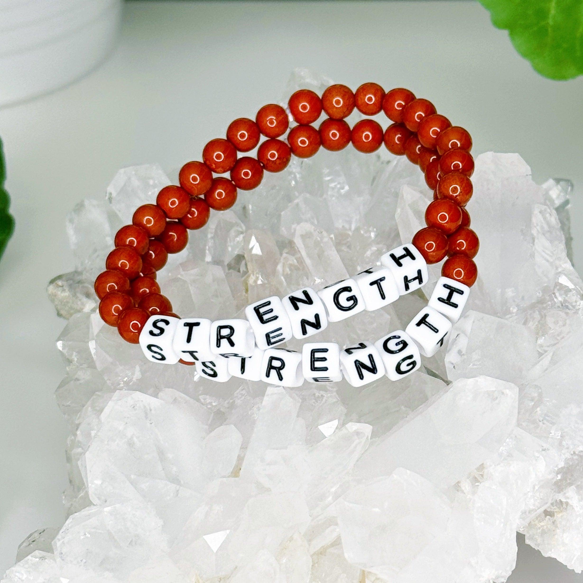 'STRENGTH' RED JASPER 6mm - HANDMADE CRYSTAL BRACELET - 6mm, aries, aries stack, bracelet, cancer, cancer stack, crystal bracelet, fertility, fire, handmade bracelet, jewelry, leo, leo stack, market bracelet, mercury retrograde stack, recently added, red, red jasper, scorpio, scorpio stack, valentines bracelets, valentines vibes, virgo, virgo stack, Wearable - The Mineral Maven