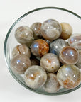 SUNSTONE MOONSTONE MINI SPHERE - 6th anniversary, Arusha sunstone, mini sphere, moonstone, pocket crystal, pocket crystals, pocket stone, polished, polished stone, sphere, sunstone, sunstone moonstone, Tanzanian sunstone - The Mineral Maven