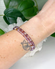 SUPER 7 4mm - HANDMADE CRYSTAL BRACELET - 4mm, 6th anniversary, bracelet, crystal bracelet, emotional support, handmade bracelet, jewelry, market bracelet, purple, Scorpio Season, super 7, Wearable - The Mineral Maven
