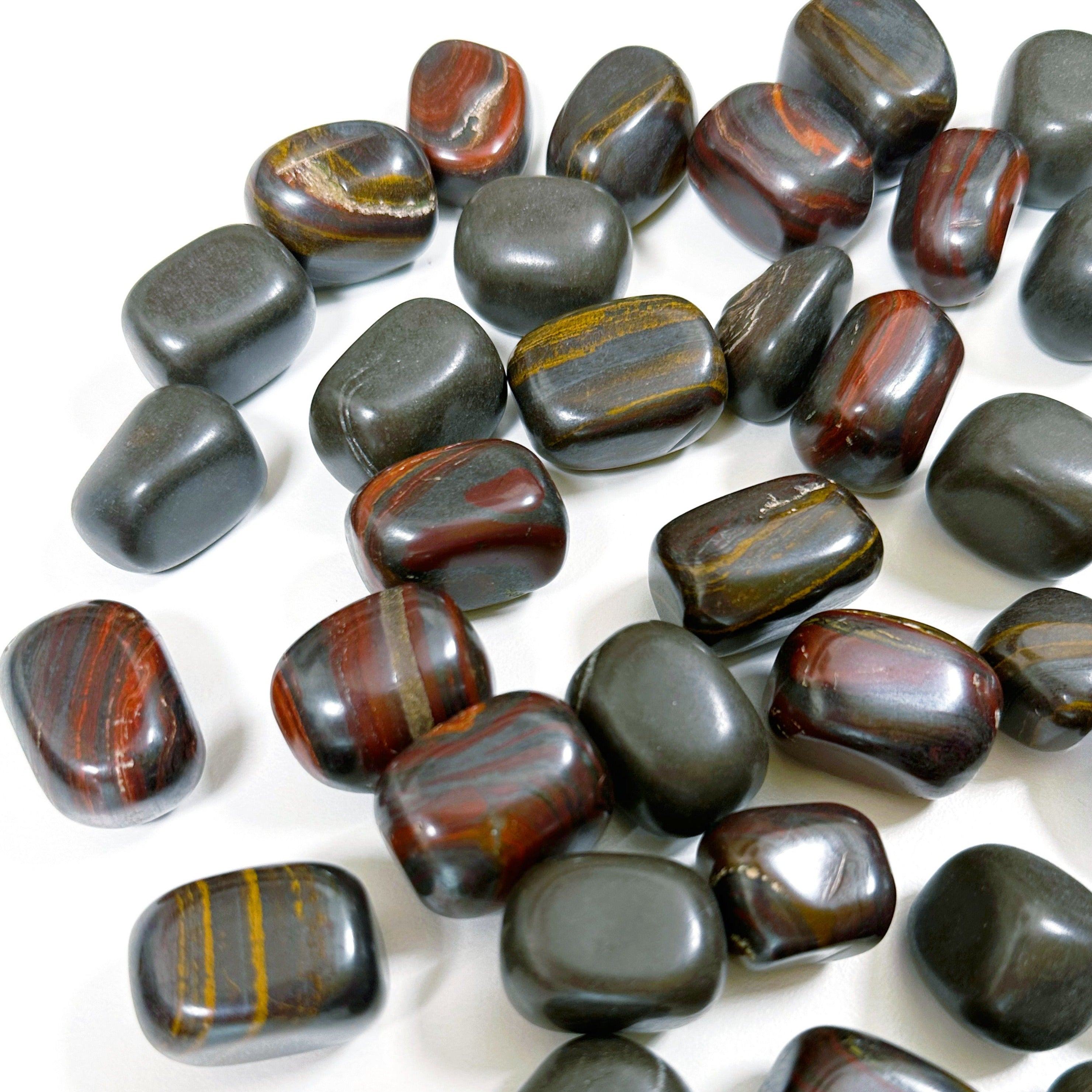 TIGER IRON CHONK - 2025 vibes, 33 bday, Black Friday sale, chonk, end of year sale, focus gift bundle, holiday sale, Leo szn, pocket crystal, pocket stone, tiger iron, tumble, tumbled, tumbled stone - The Mineral Maven