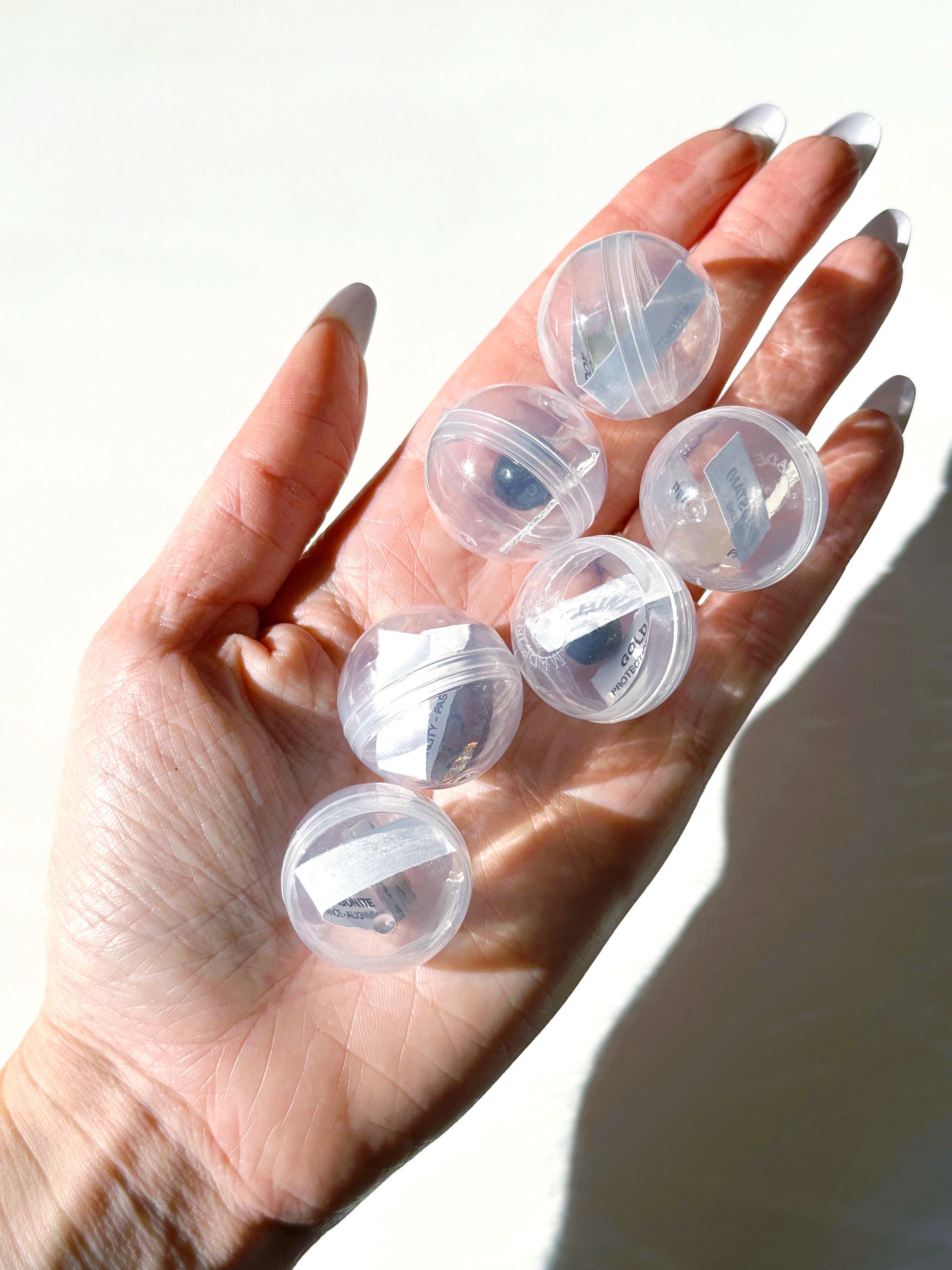 TINY CRYSTAL CAPSULE - capsule, gumball machine, pocket crystal, pocket stone, tiny crystal, tiny crystal capsule machine - The Mineral Maven
