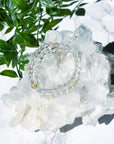 TOPAZ 6mm - HANDMADE CRYSTAL BRACELET - 6mm, abundance gift bundle, air, bracelet, clear/white, crystal bracelet, fire, handmade bracelet, jewelry, market bracelet, recently added, springtime, topaz, vernal vibes, Wearable - The Mineral Maven