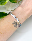 'VIRGO' FLUORITE 6mm - HANDMADE CRYSTAL BRACELET - 10 Dec Inventory, 6mm, astro collection, bracelet, bracelet inventory check, crystal bracelet, earth, fluorite, handmade bracelet, jewelry, June 2025 inventory check, rainbow fluorite, single bracelet, virgo, virgo stack, Wearable - The Mineral Maven