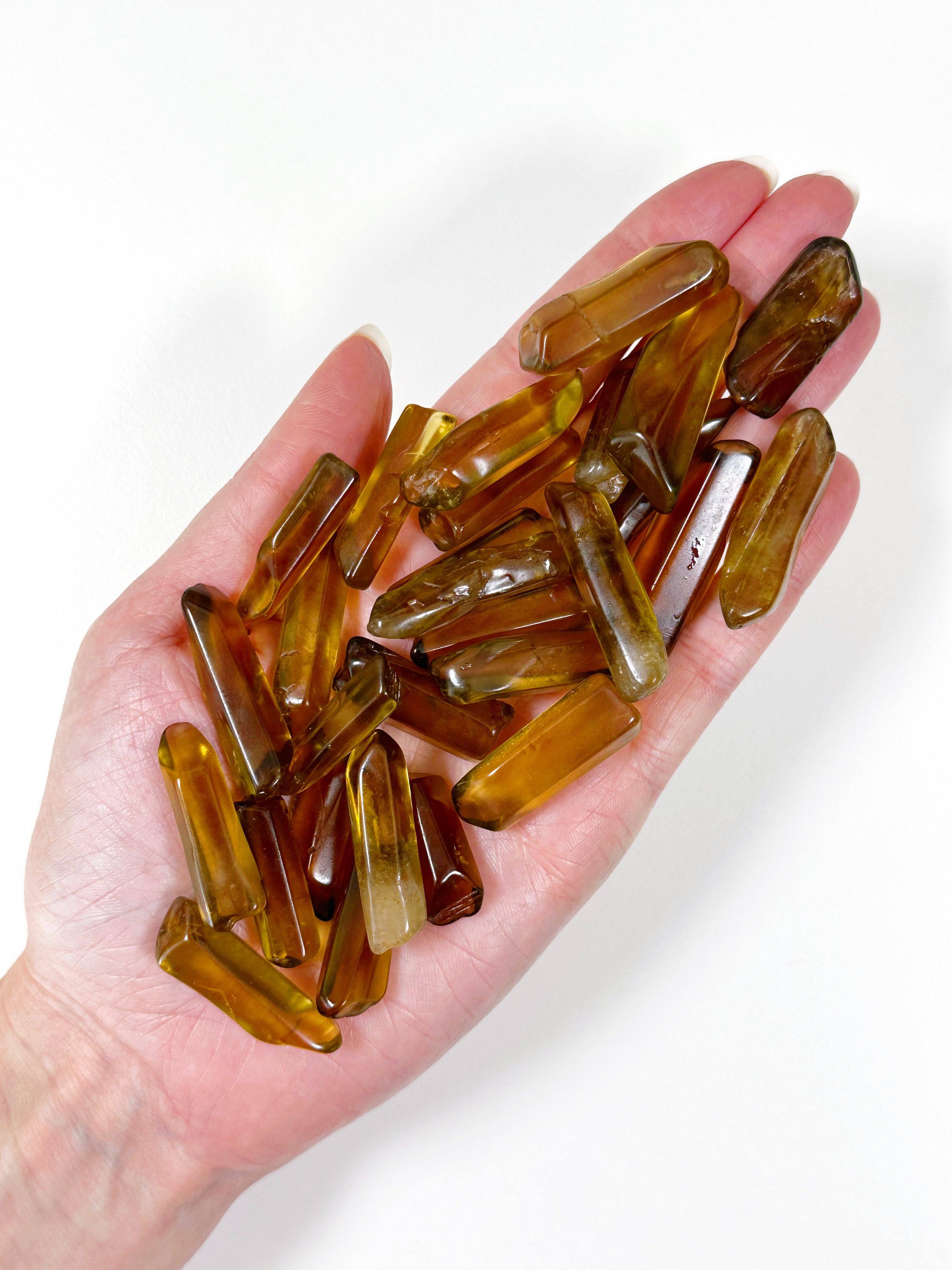 ZAMBIAN CITRINE POINT (POLISHED) - 2025 vibes, 33 bday, abundance gift bundle, Black Friday sale, career, citrine, citrine point, crystals for beginners, end of year sale, good luck + abundance, holiday sale, Leo szn, natural citrine, pocket crystal, pocket crystals, pocket stone, smoky citrine, winter solstice, zambian citrine - The Mineral Maven